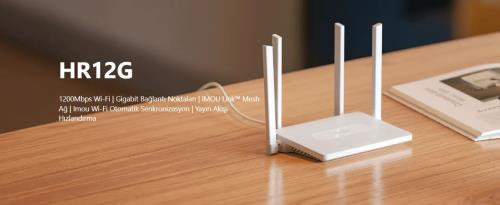 IMOU IM-HR12G AC1200 Dual Band Gigabit Router 1200Mbps 4 Antenli Yüksek Hızlı Kablosuz Yönlendirici